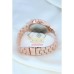 Clariss Trend Rose Metal Kordonlu Zirkon Taş Kaplama Renkli Taşlı Kasa Tasarımlı Lüx Kadın Kol Saati
