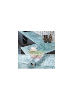 Mermer Desenli Masa Tezgah Mutfak Su Geçirmez Yapışkanlı Folyo Sticker Mavi 5x0,6m