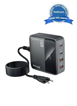 65w Masaüstü 4 Portlu Hızlı Şarj Cihazı İstasyonu 2xusb-a, 2xtype-c Giriş,1,5 Mt. Kablo