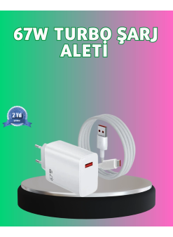 67 Watt Güçlü Turbo Şarj Aleti Samsung Note 10 Note 20 Uyumlu