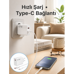67 Watt Hızlı Şarj Aleti Poco F2 F3 F4 Uyumlu Yeni Nesil