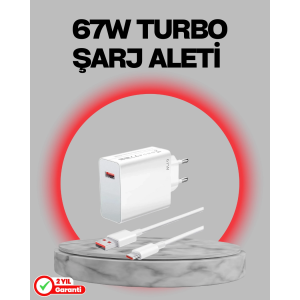 67 Watt Turbo Destekli Şarj Cihazı Honor 50 70 90 Uyumlu