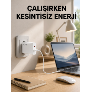 67 Watt Turbo Şarj Cihazı Motorola G30 G50 G60 G82 Uyumlu Yeni Nesil