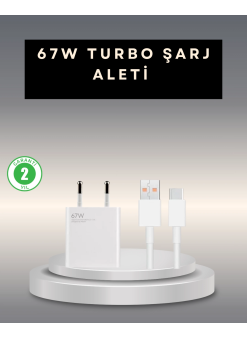67 Watt Type C Şarj Adaptörü Poco X3 X4 X5 Pro Uyumlu