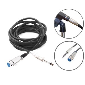 Kablo Mikrofon Pro 5 Metre Siyah KJM5BK