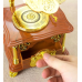 Nostaljik Tasarımlı Kurmalı Ve Çekmeceli Gramofon Müzik Kutusu (kahverengi)