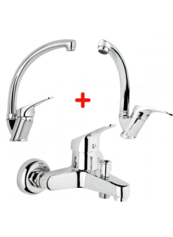 Mix Banyo Bataryası Lavabo - Evye 3 Lü Avantajlı Set