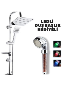 Rain Duş Robotu Tepe Duş Seti Duş Başlığı Sistemi Ledli Duş Başlık Hediyeli