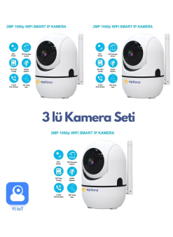 3 Lü Set Ev Güvenlik Wifi Akıllı Kamera Bebek Telsiz Hareket Algılama İle İzleme Ses Dinleme