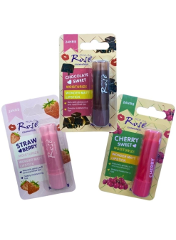 Yoğun Etkili Dudak Koruyucu Nemlendirici Balm Kiraz Çilek Çikolata (3lü Set)