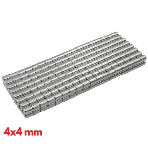 N35 4x4 Mm Neodyum Mıknatıs 50 Adet, Yuvarlak, Nikel Kaplamalı Kaliteli Ve Dayanıklı Ürün