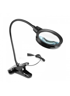 -12 Led Clipslı Işıklı Büyüteç,işıklı Masa Lambası Çalışma Lambası