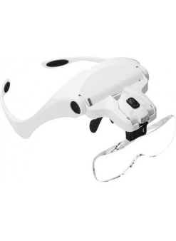-5 Lens 1.0x-3.5x, 2led Işıklı  Ile Ayarlanabilir Gözlük Büyüteç9892b2