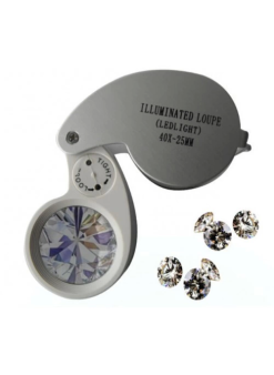 -mini 40x25mm Takı Büyüteç, Cep Büyüteç, Teftiş, Elmas Pullar, Madeni Kontrol Lup Mg21011