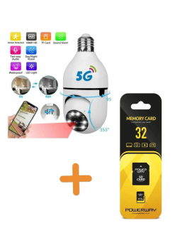 Wifi 360 Panoramik Ampul Kamera Güvenlik Kamerası Çift Wifi 360 Derece Gece Görüşlü