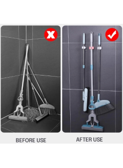 Pratik Yapışkanlı Pratik Mop Tutucu 4 Adet Beyaz