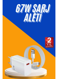 67w Hızlı Şarj Yüksek Voltaj Korumalı Type C Şarj Adaptörü