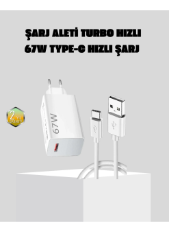 67w Süper Hızlı Şarj Adaptörü Ve Kablo Seti – Güvenli, Kompakt Ve Ergonomik Tasarım