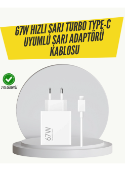 67w Turbo Hızlı Şarj Adaptörü Ve Type-c Kablo Güvenli Şarj Teknolojisi