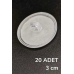 20 Adet Şeffaf Yuvarlak 3 Cm Çaplı Güçlü Disk Yapışkanlar