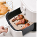 250 Adet Air Fryer Pişirme Kağıdı Tek Kullanımlık Hava Fritöz Yağ Geçirmez Yapışmaz Gıda Pişirme Kağıdı Delikli Kare Model