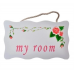 Decotown My Room Benim Odam Dekoratif Çiçek Desenli Kapı Askısı