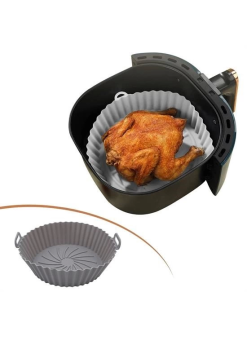 Renkli Isıya Dayanıklı Yıkanılabilir Silikon Fırın Ve Airfryer Yuvarlak Pişirme Matı 20 Cm