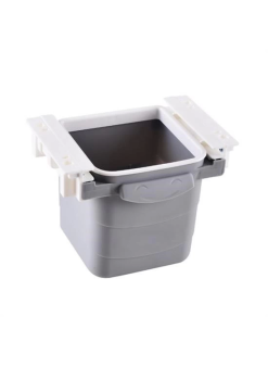 Mini Masa Çöp Kovası Plastik Tezgah Altı Geri Çekilebilir Yapışkanlı Görünmez Bölme Pratik