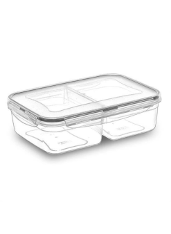 2 Bölmeli 1+1 Litre Kilitli Kapaklı Erzak Saklama Kabı Lc-525