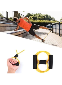 8 Şeklinde Direnç Bandı Yoga Plates Ve Vücut Geliştirme Egzersiz Bandı
