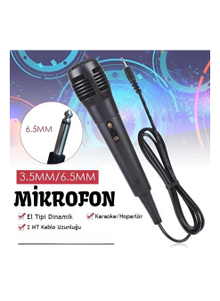 Karaoke Mikrofon Kablolu Mikrofon 6.5 Mm Karaoke Mikrofonu