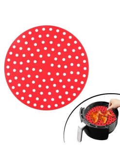 Epilons® Renkli Isıya Dayanıklı Yıkanılabilir Silikon Fırın Ve Airfryer Yuvarlak Pişirme Matı 23 Cm