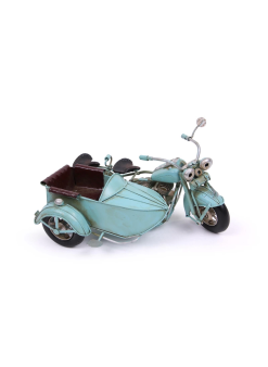 Vintage Tasarım Dekoratif Metal Motosiklet Sepetli