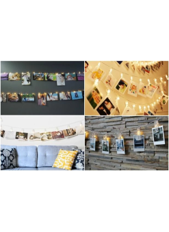 10 Lu Led Işıklı Fotoğraf Mandalları Rgp