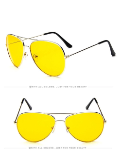 Unisex Gold Metal Çerçeveli Damla Gözlük (kutulu)