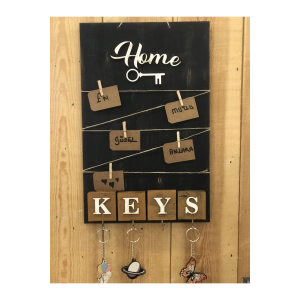 Dekoratif Home Keys Ahşap Resimlik Ve Notluk (kahverengi)