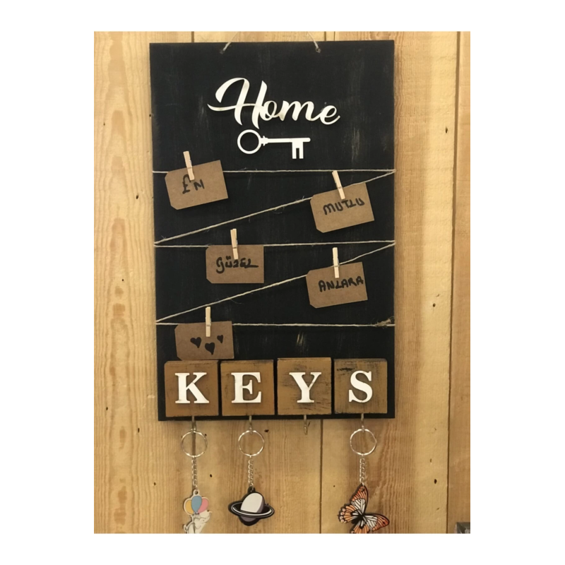 Dekoratif Home Keys Ahşap Resimlik Ve Notluk (kahverengi) Dekoratif Home Keys Ahşap Resimlik Ve Notluk (kahverengi)