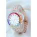 Clariss Trend Rose Metal Kordonlu Zirkon Taş Kaplama Renkli Taşlı Kasa Tasarımlı Lüx Kadın Kol Saati Clariss Trend Rose Metal Kordonlu Zirkon Taş Kaplama Renkli Taşlı Kasa Tasarımlı Lüx Kadın Kol Saati