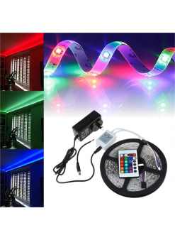 5 Metre Rgb Şerit Led Seti-iç Ve Dış Mekan Silikonlu-tak Çalıştır