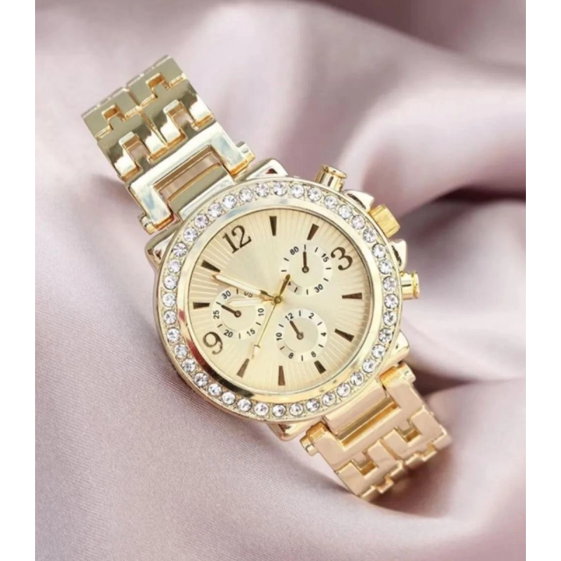 Zarif Ve Şık Özel Tasarım Zirkon Taşlı Metal Bayan Kol Saati (gold) Zarif Ve Şık Özel Tasarım Zirkon Taşlı Metal Bayan Kol Saati (gold)