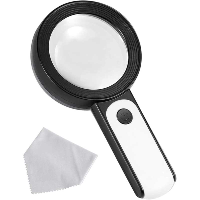 -30x -12ışıklı Büyüteç Taşınabilir Çıft Katmanlı Optik Cam Okuma Büyüteç 2290-18 -30x -12ışıklı Büyüteç Taşınabilir Çıft Katmanlı Optik Cam Okuma Büyüteç 2290-18