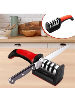 4 Aşamalı Kaymaz Tabanlı Hızlı Bıçak Ve Makas Bileme Aracı - Keskin Ve Pratik Kullanım