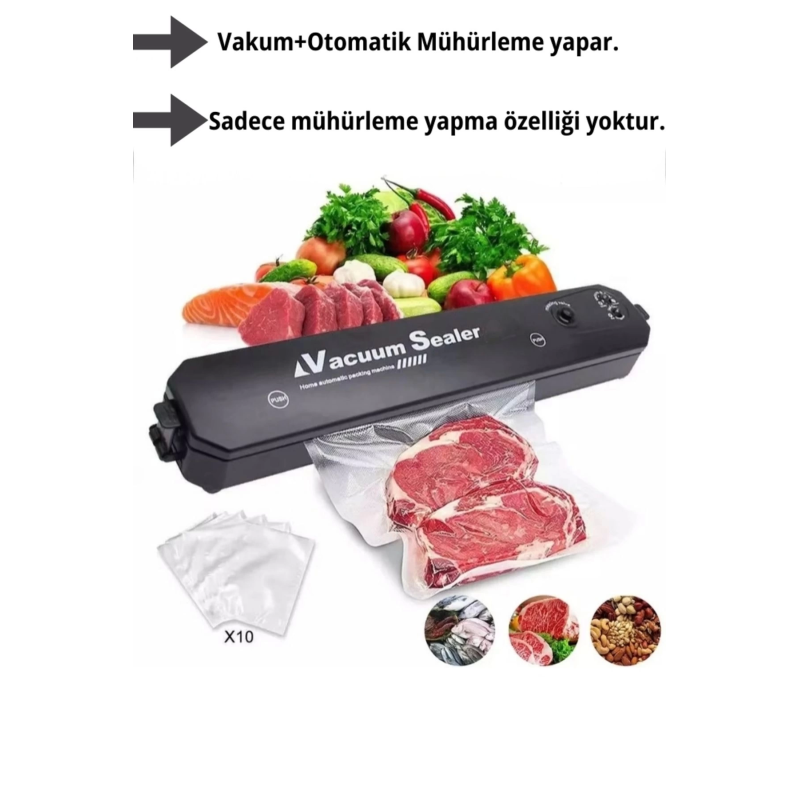Gıda Vakum Ve Mühürleme Makinesi- Yiyecek Tazeliği Koruma Ev Ve Restoran İçin Gıda Vakum Ve Mühürleme Makinesi- Yiyecek Tazeliği Koruma Ev Ve Restoran İçin