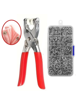 200 Adet Paslanmaz Çelik Çıtçıt Ve Pense Seti Metal Çıt Çıt Makinesi