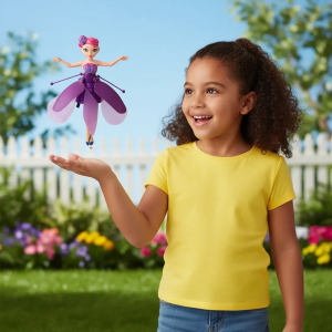 Uçan Peri Oyuncak Usb Kablolu Ve Şarj Edilebilir Oyuncak Mor Renkli