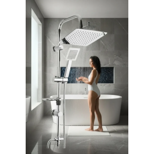 Dubai Yeni Nesil Yağmurlama Etkili Krom Duş Robotu Seti - Fonksiyonel Tepe Duş Takımı