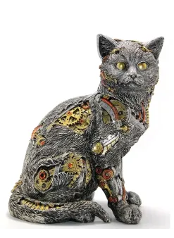 Steampunk Polyester Kedi Figürü Alk2455