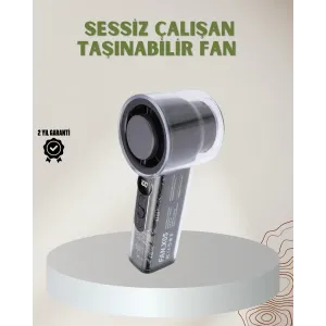 100 Kademeli Ayarlanabilir Mini Fan | Dijital Ekranlı Serinletici