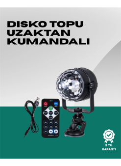 7 Farklı Aydınlatma Modu Ve Ses Sensörlü Disko Topu Lambası