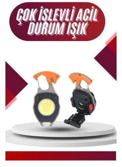 7 Modlu Mini Led Lamba Anahtarlık Usb Şarjlı Kamp İçin Taşınabilir